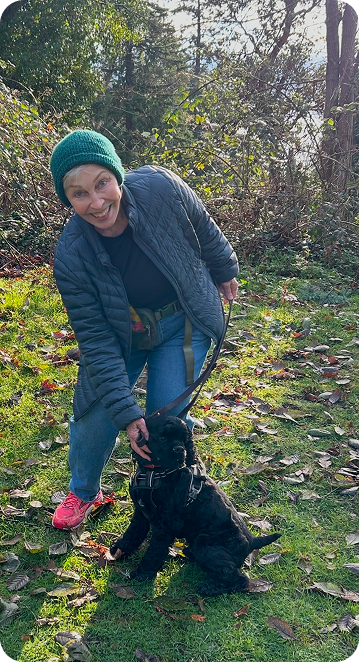 Wendy the owner with dog